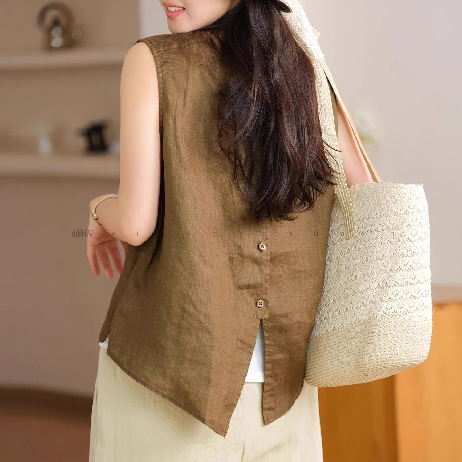 Front And Back Wearable Vest Women's Loose Casual Sleeveless Top