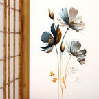 Simulated 3D Relief Texture Flower Children's Bedroom Home Decor Wall Sticker