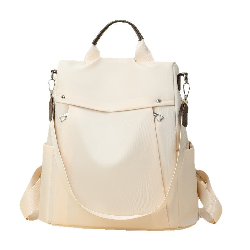 Womens Travel Commuter All-Match Simple Backpack Premium Textured Shoulder Bag