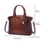 Women's Retro Crocodile Pattern Portable Messenger Bag