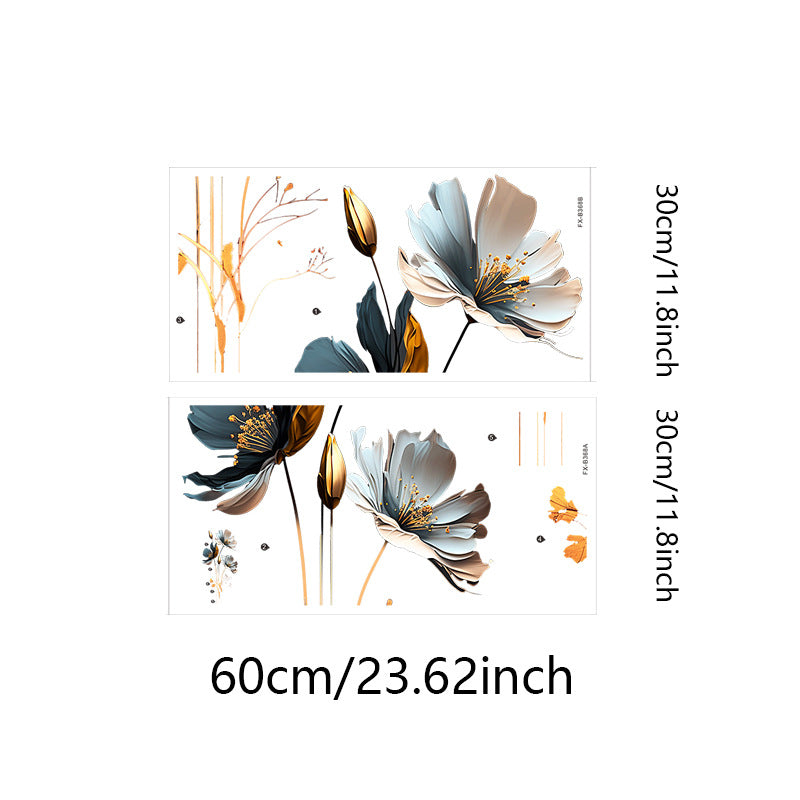 Simulated 3D Relief Texture Flower Children's Bedroom Home Decor Wall Sticker
