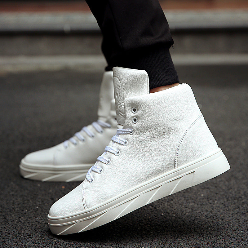 British Style Sports Casual Sneakers Large Size Men's High-top Shoes
