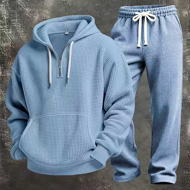 Solid Color Long Sleeved Long Pants Two-piece Set Sporty And Minimalist