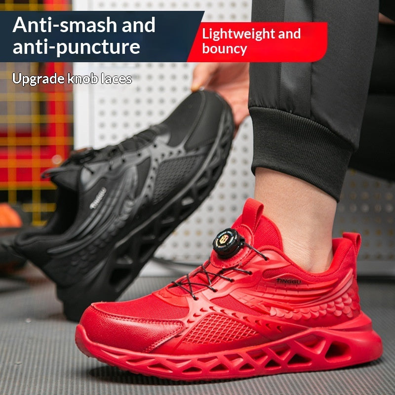 Mens Impact-resistant Puncture-proof  Breathable Deodorizing Work Shoes