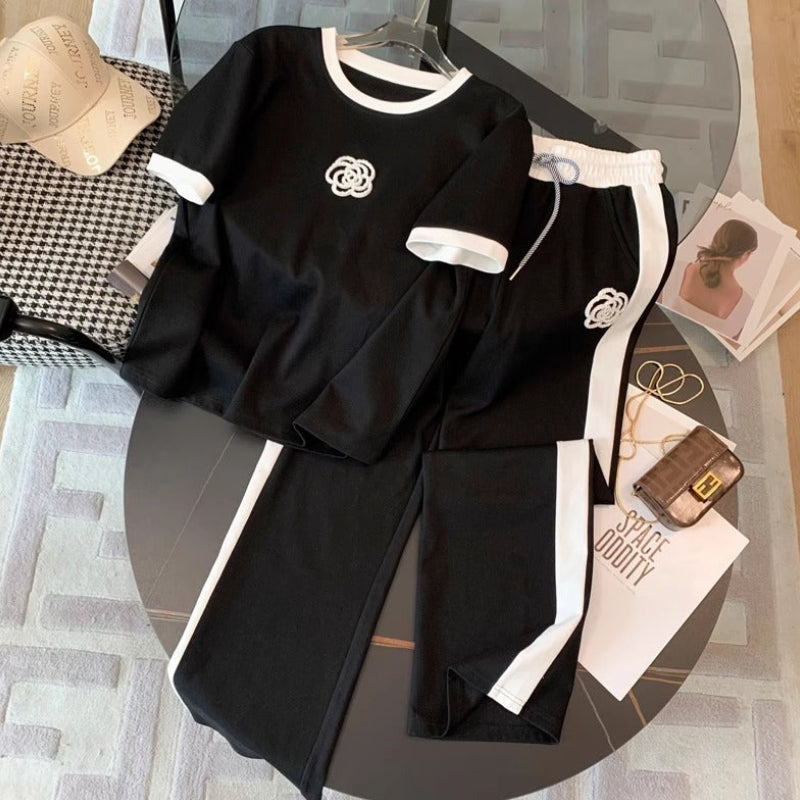 Womens Summer Lightweight  Street-Style Chic Wide-Leg Pants