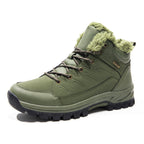 Mens Plus-Size High-Top Fleece-Lined Thermal Cotton Shoes
