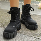 Women's Chunky Plus-size Vintage Ankle Boots
