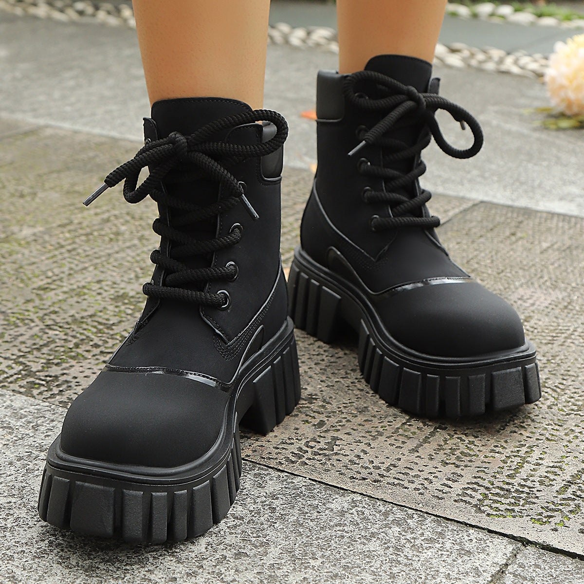 Women's Chunky Plus-size Vintage Ankle Boots