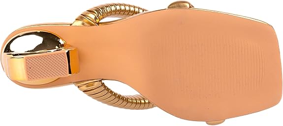 Ninety Union Raddle Metallic Heel Pleaded Two Band Slide