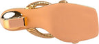 Ninety Union Raddle Metallic Heel Pleaded Two Band Slide