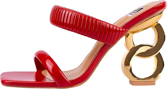 Ninety Union Raddle Metallic Heel Pleaded Two Band Slide