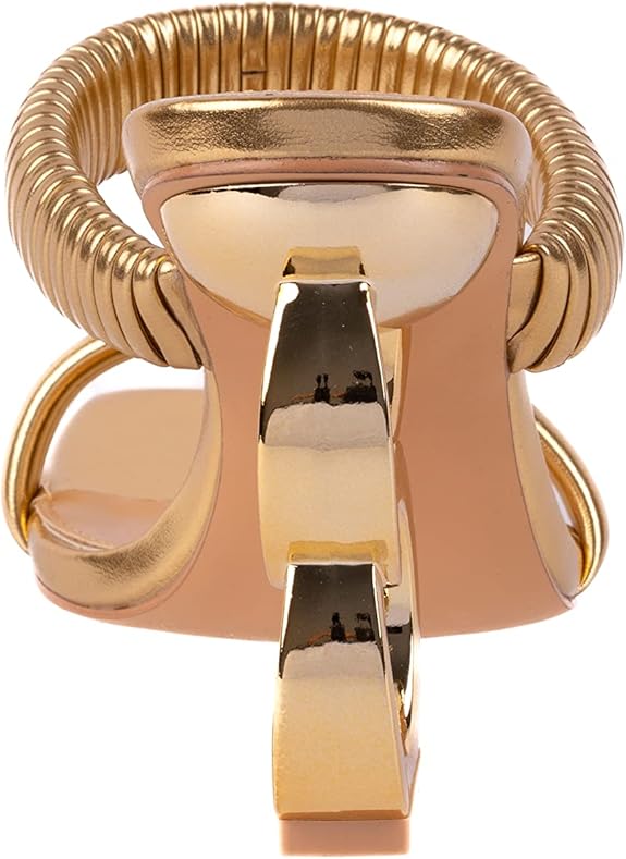 Ninety Union Raddle Metallic Heel Pleaded Two Band Slide