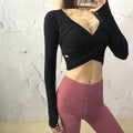 Sexy Long-sleeved Slim Slimming Sports Top Women's
