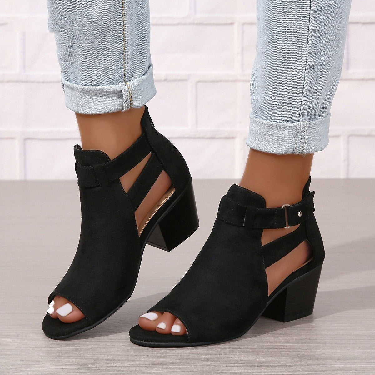 Women's Buckle High Heel Sandals