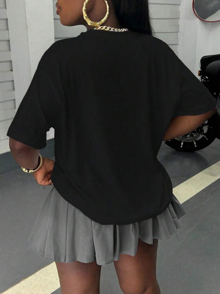 Women's Simple Loose Casual Print Short Sleeve