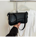 Women's Flap-top Magnetic-clip Shoulder Bag