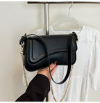 Women's Flap-top Magnetic-clip Shoulder Bag