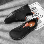 Summer large-sized wide-toe casual shoes with soft sole and anti-slip function for men, breathable Fly-Weave men's shoes