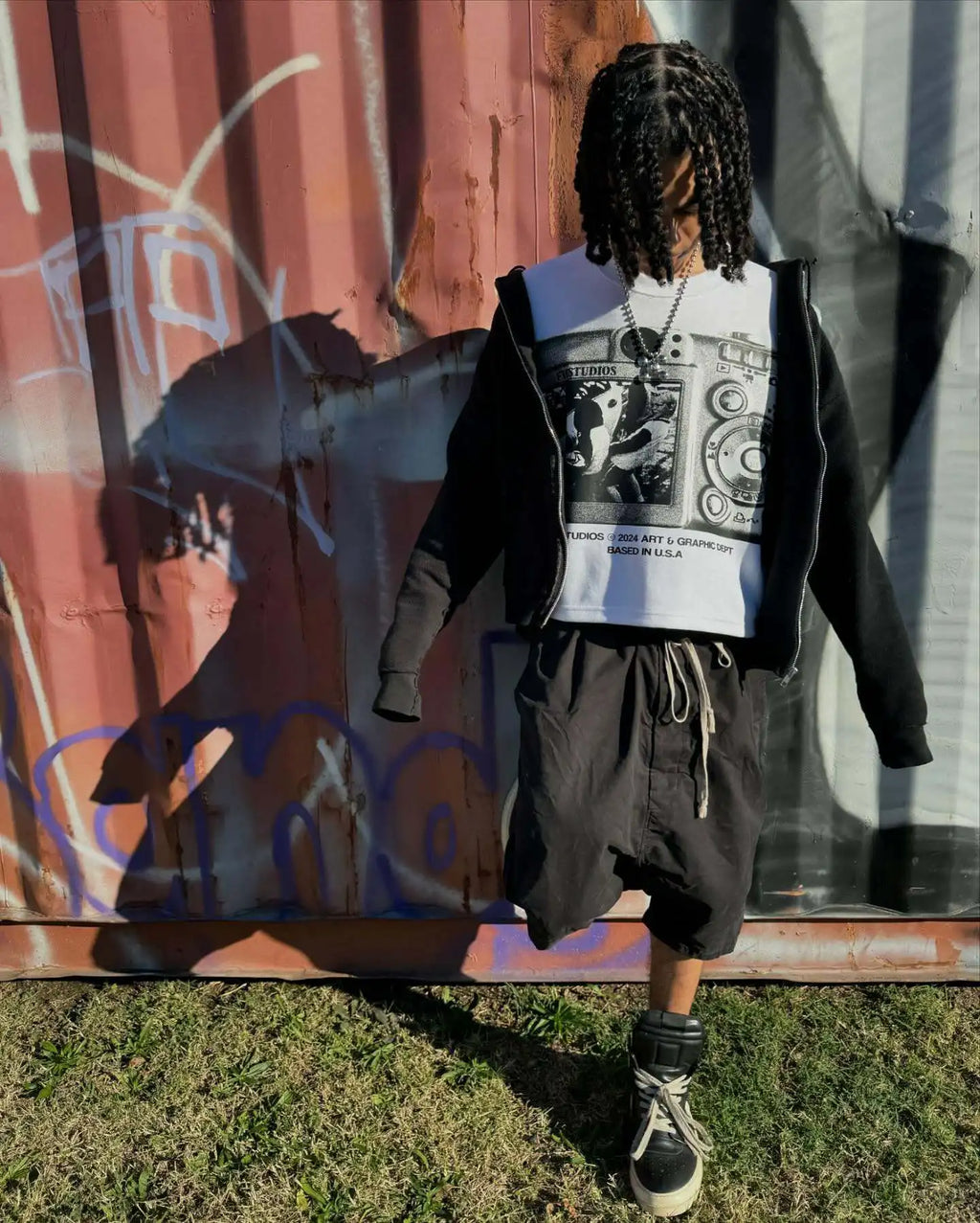 Футболка America Graffiti Album Printing T Shirt Y2k Clothes for Man Playeras Para Hombres Tシャツ メンズ Summer Streetwear Harajuku