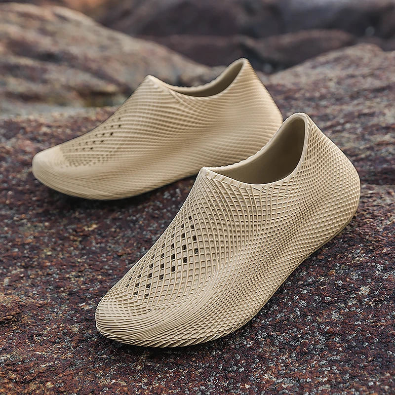Men's Shoes Outdoor Summer New Thick Soles Breathable Sea Shoes Barefoot Skin Non-slip Beach Wading River Shoes