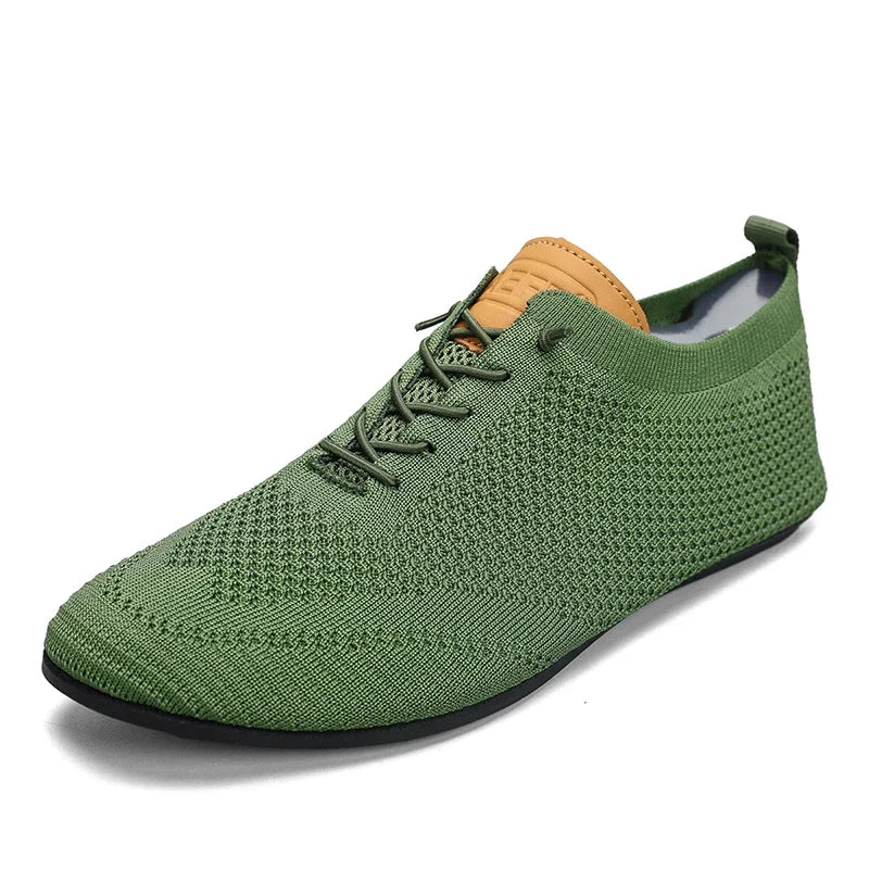 YRZL Men's Summer Mesh Thin Bottom New Style Breathable Non-Slip Casual Walking Slippers Lightweight Driving Shoes for Men