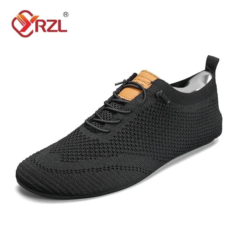 YRZL Men's Summer Mesh Thin Bottom New Style Breathable Non-Slip Casual Walking Slippers Lightweight Driving Shoes for Men
