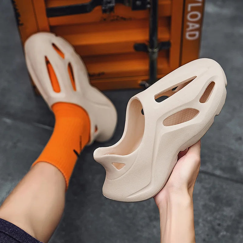 Unisex Camouflage Platform Slippers Soft EVA Material Injection Molding Technology Beach Outdoor Casual Shoes for Men Women