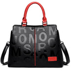 2 Layers Ladies Quality Leather Letter Shoulder Bags for Women 2024 Luxury Handbags Women Bags Designer Large Capacity Tote Bag