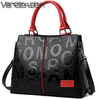 2 Layers Ladies Quality Leather Letter Shoulder Bags for Women 2024 Luxury Handbags Women Bags Designer Large Capacity Tote Bag