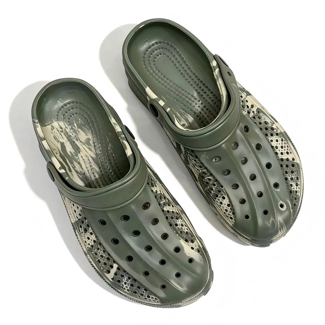 Men's High-End Color-Blocked Clogs, Soft-Soled Beach Shoes for Men and Women, Summer Non-Slip and Breathable