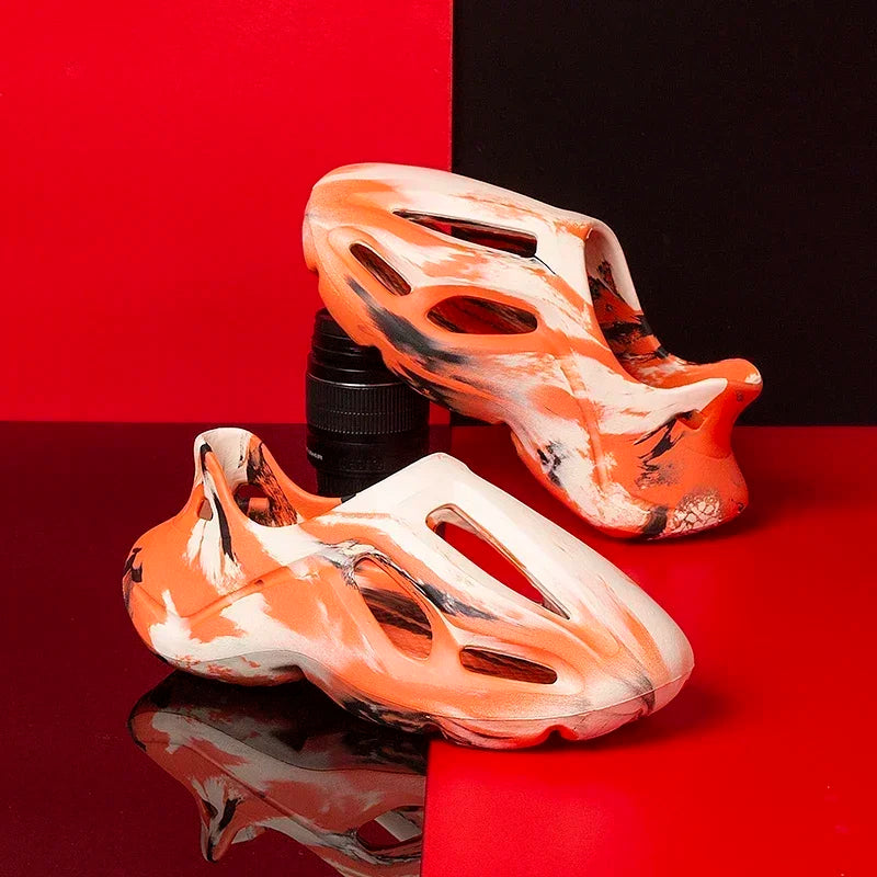Unisex Camouflage Platform Slippers Soft EVA Material Injection Molding Technology Beach Outdoor Casual Shoes for Men Women