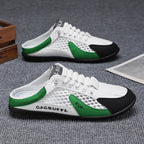2026 Summer New Style Closed-Toe Half-Slip Men's Shoes with Breathable Mesh Slip-On Design, Fashionable and Breathable Loafers