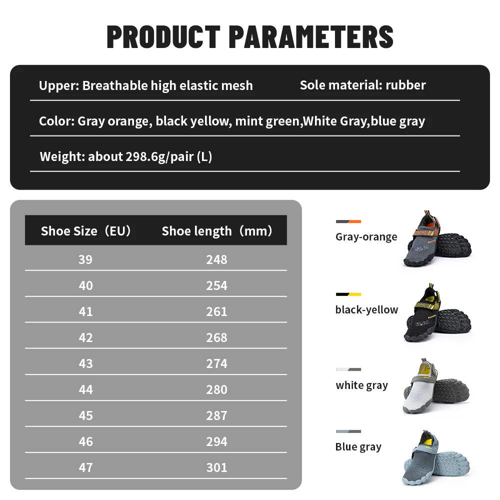 Naturehike Wading Shoes Men Women Quick-Dry Aqua Shoes Upstream Shoes Antiskid Sports Shoes Wearproof Beach Barefoot Sneakers