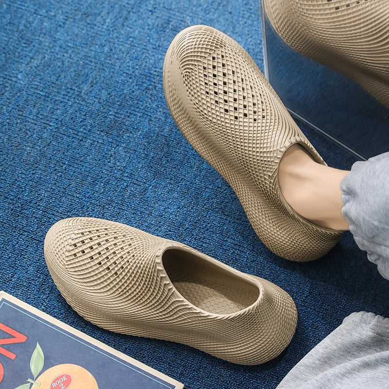Men's Shoes Outdoor Summer New Thick Soles Breathable Sea Shoes Barefoot Skin Non-slip Beach Wading River Shoes