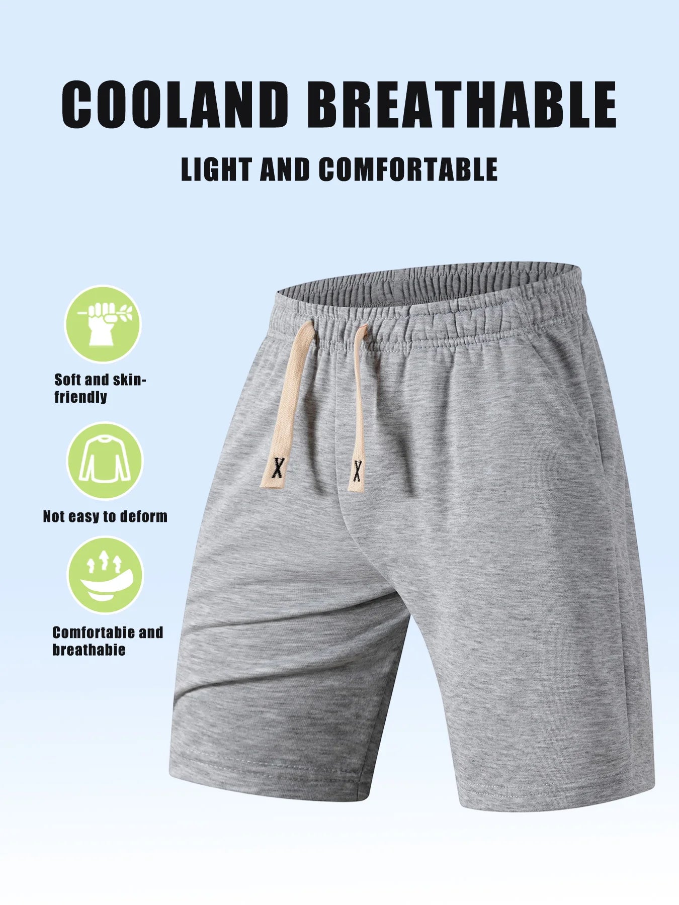 Men Drawstring Shorts Casual Jogger Sweathshorts Summer Running Shorts Casual Classic Workout Beach Travel Pants