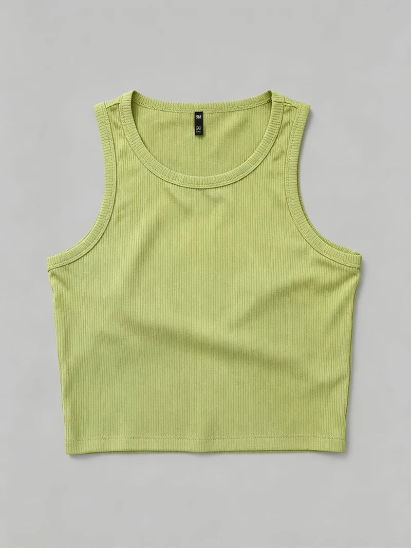 Summer Y2K Push-Up Tank Top Seamless Sporty Sexy Corset Style Casual Women's Mallas Top