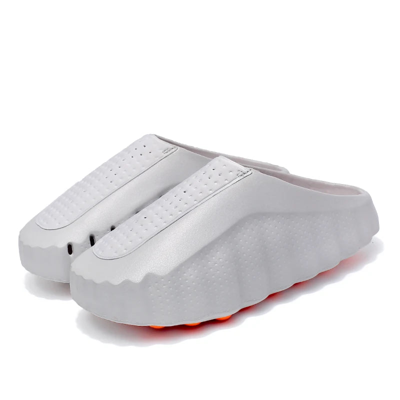 New Men Summer Sandals  Baotou for Men and Women Anti Slip Beach Shoes Outdoor Water Wading Shoes Slippers Men