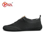 YRZL Men's Summer Mesh Thin Bottom New Style Breathable Non-Slip Casual Walking Slippers Lightweight Driving Shoes for Men