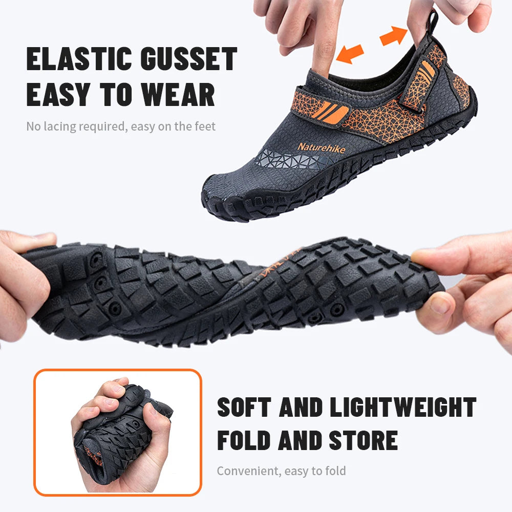 Naturehike Wading Shoes Men Women Quick-Dry Aqua Shoes Upstream Shoes Antiskid Sports Shoes Wearproof Beach Barefoot Sneakers