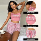 Sexy Summer Women Pajamas Set Sleepwear Cotton Home Clothes Tops And Shorts Cute Soft Sleeveless Nightwear For Female