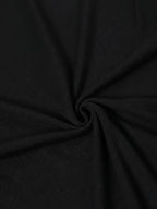 Fashionable temperament commuting black grid long sleeved mesh top