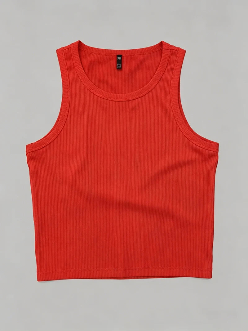 Summer Y2K Push-Up Tank Top Seamless Sporty Sexy Corset Style Casual Women's Mallas Top