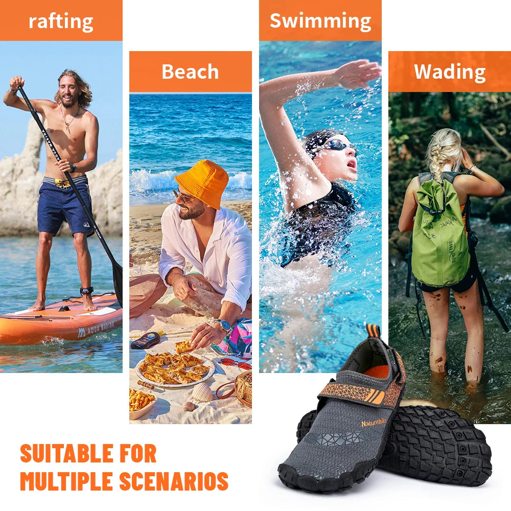 Naturehike Wading Shoes Men Women Quick-Dry Aqua Shoes Upstream Shoes Antiskid Sports Shoes Wearproof Beach Barefoot Sneakers
