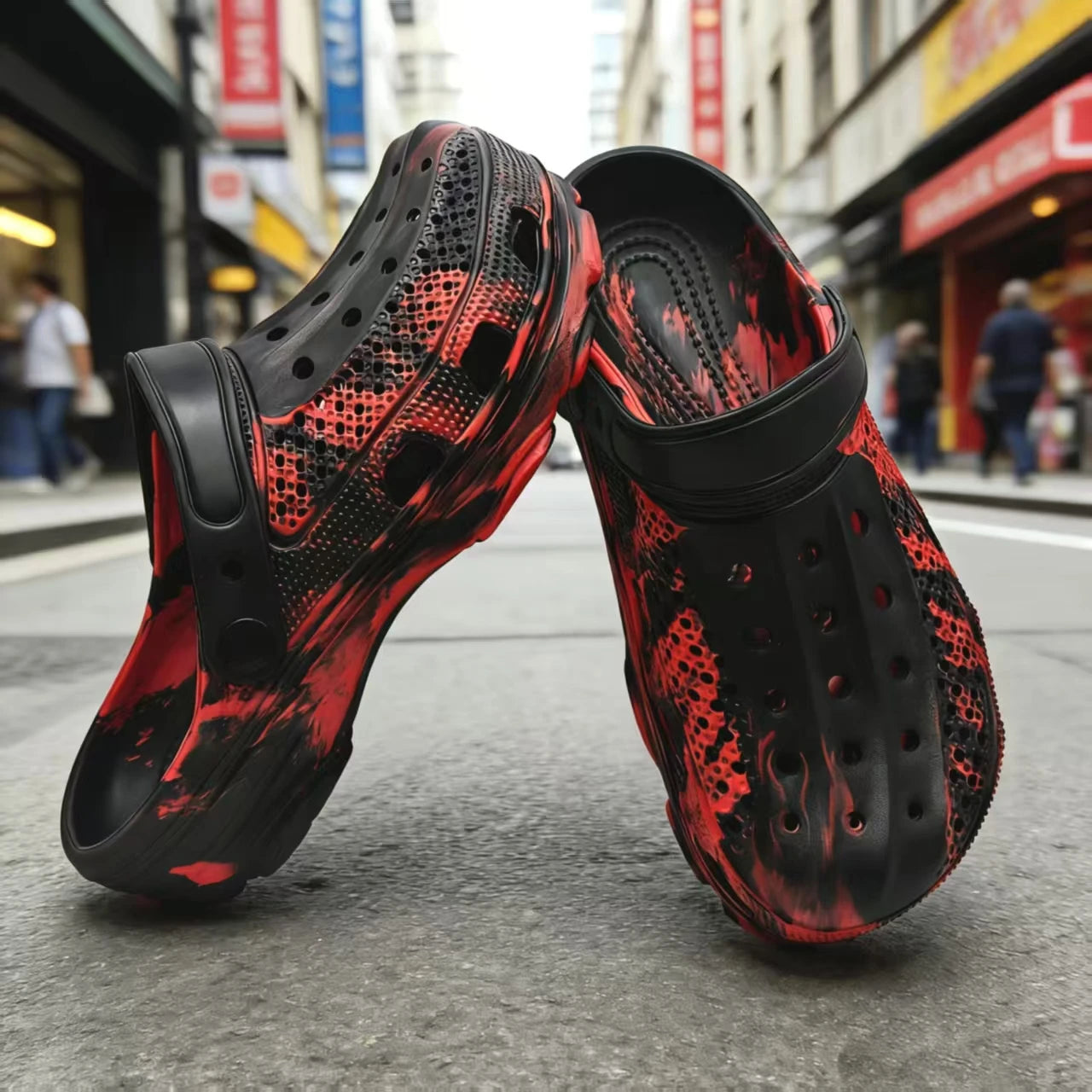 Men's High-End Color-Blocked Clogs, Soft-Soled Beach Shoes for Men and Women, Summer Non-Slip and Breathable