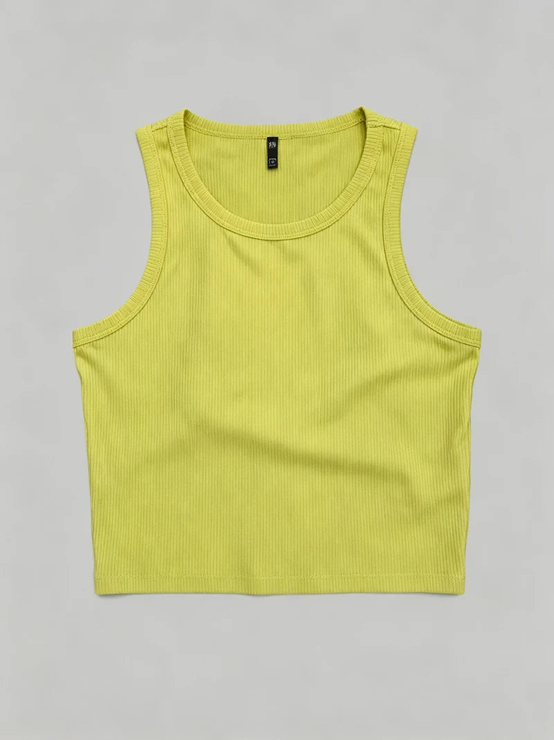 Summer Y2K Push-Up Tank Top Seamless Sporty Sexy Corset Style Casual Women's Mallas Top