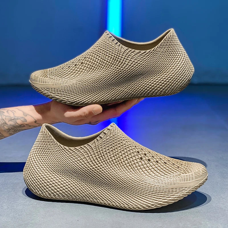 Men's Shoes Outdoor Summer New Thick Soles Breathable Sea Shoes Barefoot Skin Non-slip Beach Wading River Shoes