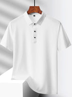 Selected popular nylon fabric, dad's summer clothing, middle-aged men's short sleeved T-shirt, summer ice silk quick drying, mid