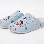 A Pair of Summer Women's Closed-Toe Slippers, Doctor Shoes, Nurse Shoes, Home Bathroom Non-Slip, Wear-Resistant, Breathable, Simple and Stylish Closed-Toe Sandals