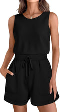 2024 spring and summer new export European and American fashion sports vest jumpsuit shorts fitness clothes