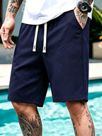 Men Drawstring Shorts Casual Jogger Sweathshorts Summer Running Shorts Casual Classic Workout Beach Travel Pants